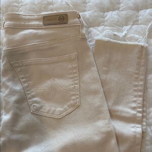 Ag Adriano Goldschmied Women's Beige Ankle Jeans